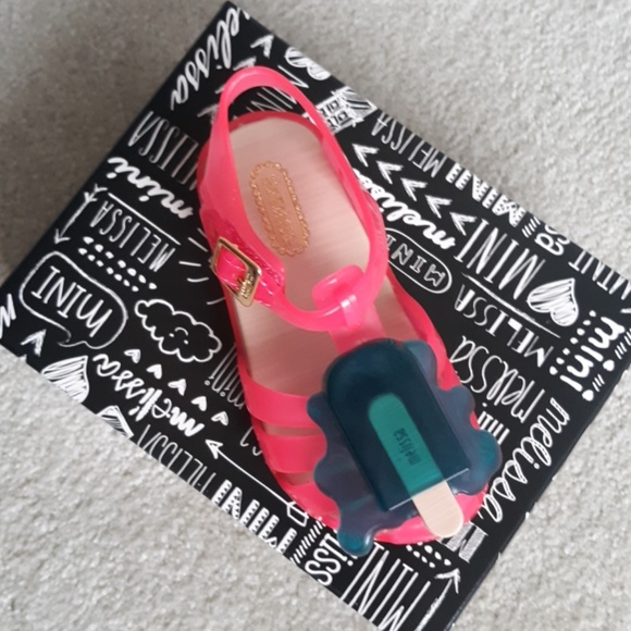 Mini Melissa Other - 👑HP👑🆕️MINI MELISSA pink popsicle sandals size 9